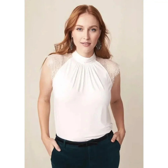 Matilda Jane Good Hart Small Wonders Lace Mockneck Top XS - Picture 1 of 9